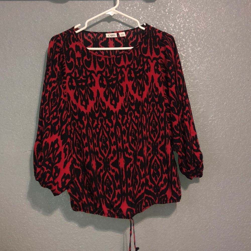 Red & Black Dressy Shirt